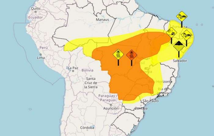 Inmet emite alerta de perigo em parte da região Sul