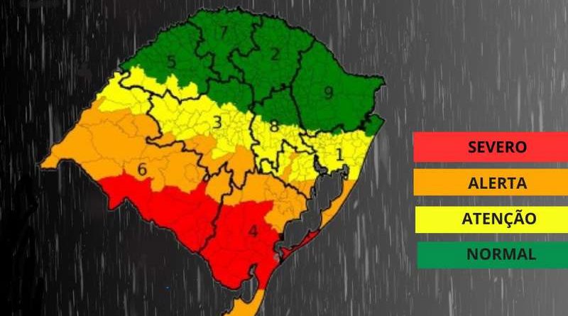 Chuva de 300 mm e ventos no RS: veja as regiões mais afetadas