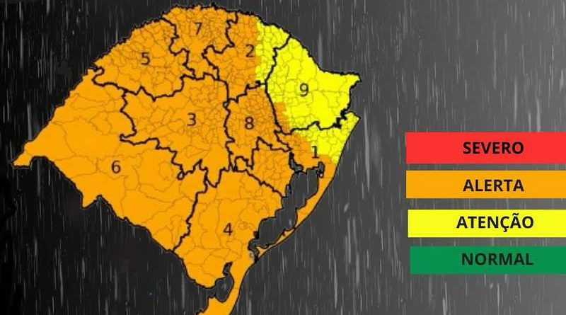 Alerta laranja no RS: veja o que esperar do tempo nos próximos dias