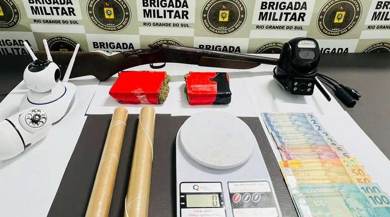 Disparos de arma de fogo em ponto de venda de drogas e prisões em Quintão