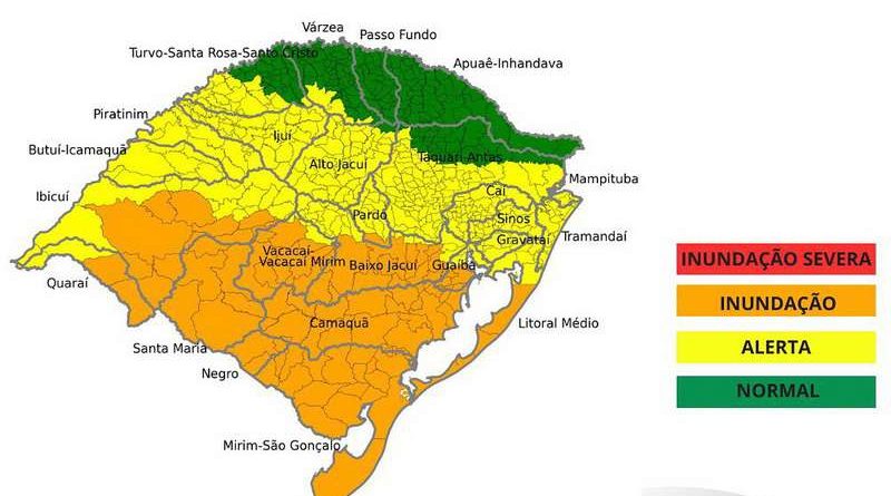 Emitido alerta para bacias Tramandaí e Mampituba com previsão de fortes chuvas