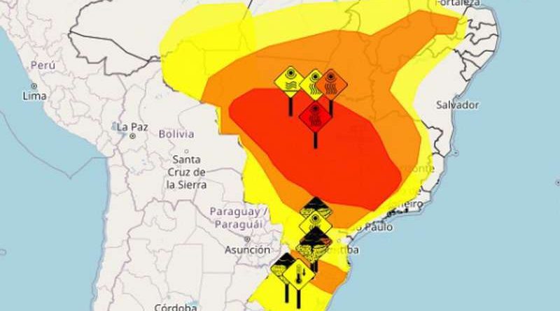 Inmet emite 5 alertas para o Rio Grande do Sul