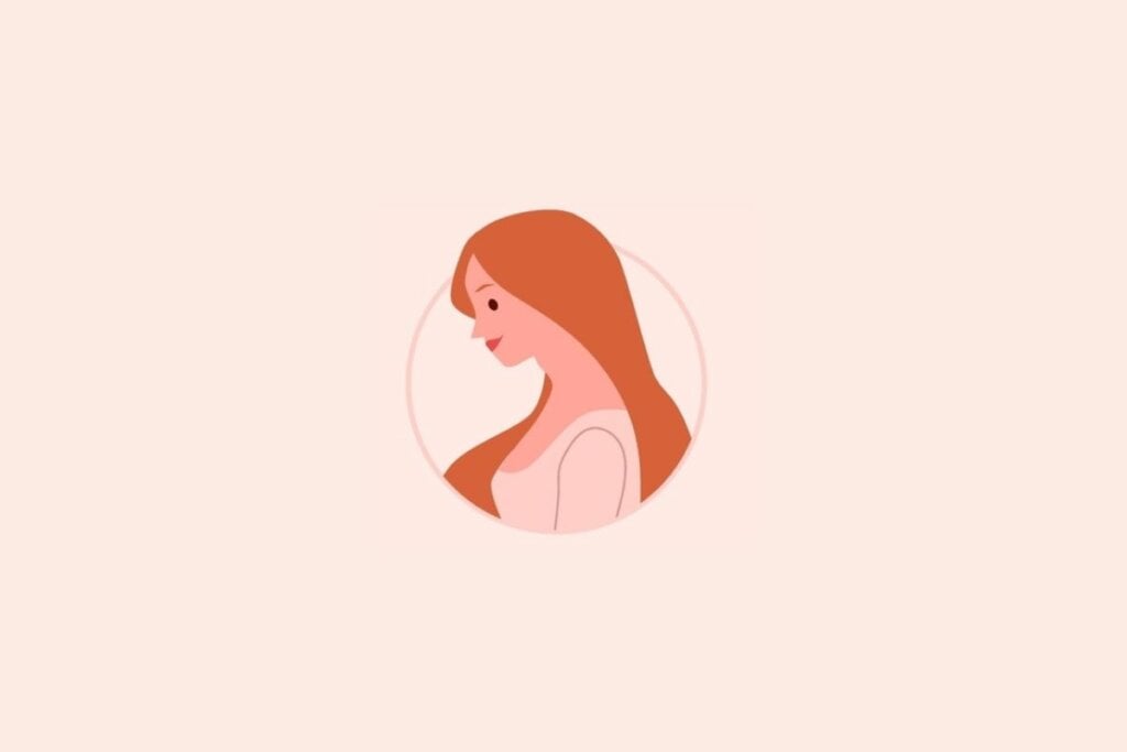 Ilustração de uma mulher ruiva