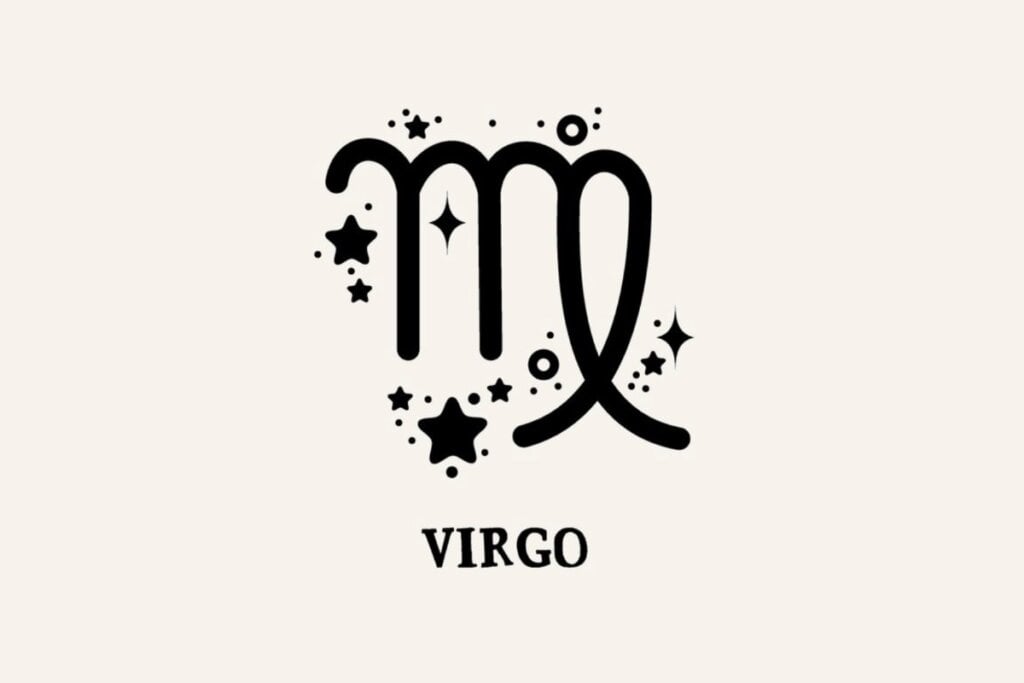 Ilustração com estrelas do signo de Virgem