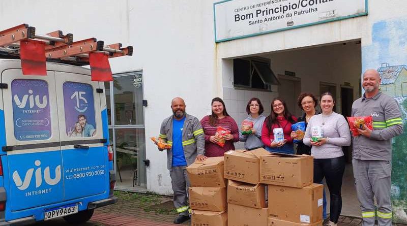 Viu Internet doa quase meia tonelada de alimentos em Santo Antônio da Patrulha