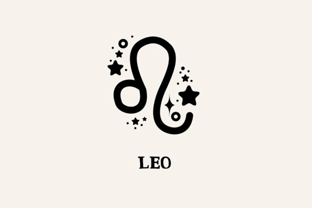 Ilustração com estrelas do signo de Leão