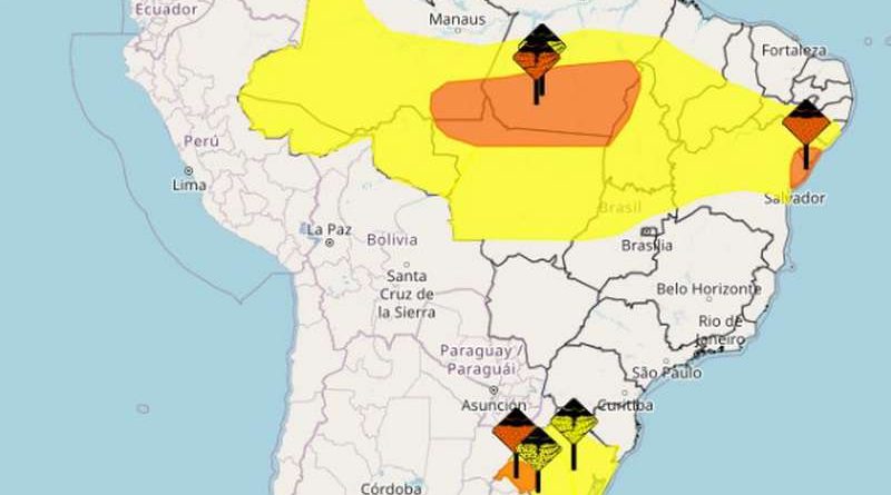 Chuvas fortes e tempestades no RS: Inmet emite três alertas