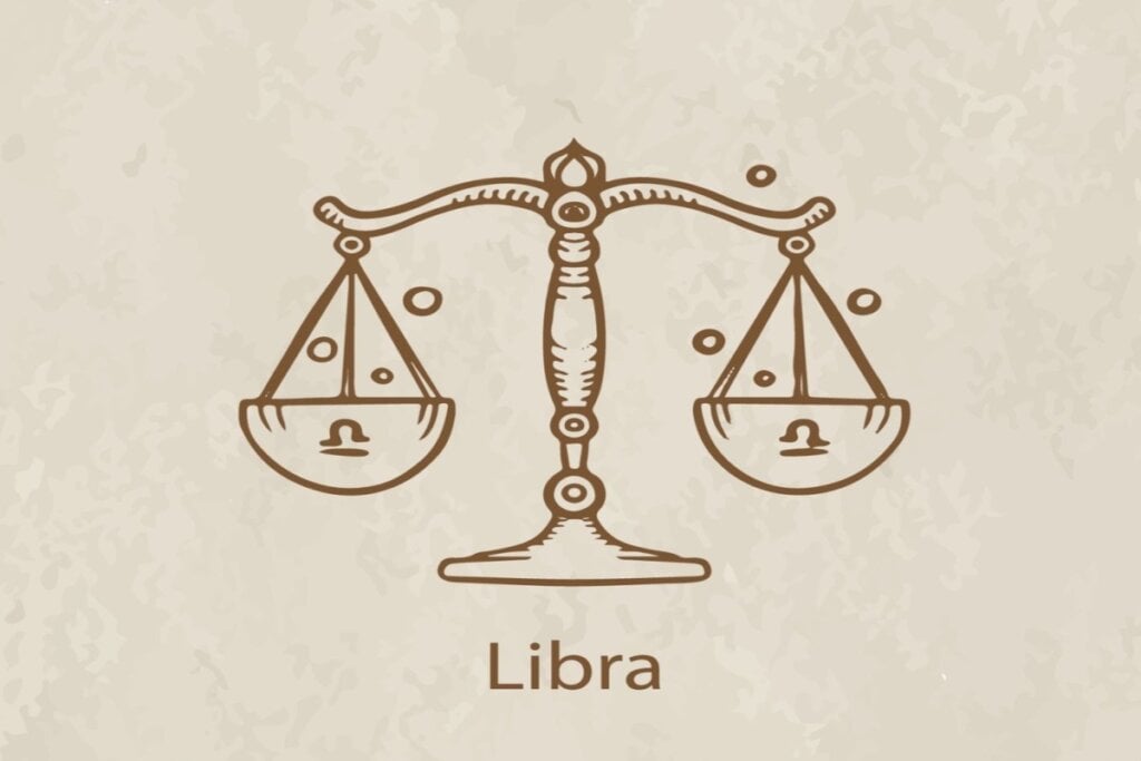 Ilustração marrom do símbolo e do nome de libra em fundo marrom-claro