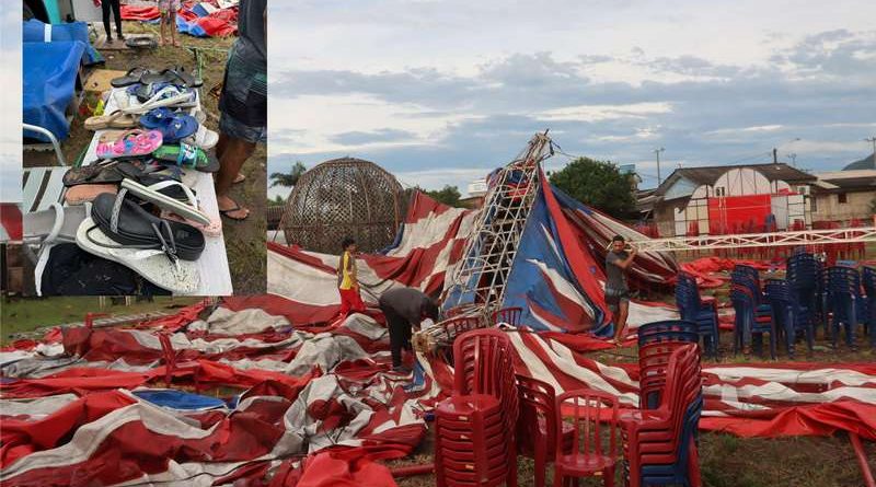 Rajadas de 100 km/h fizeram circo ruir em Osório