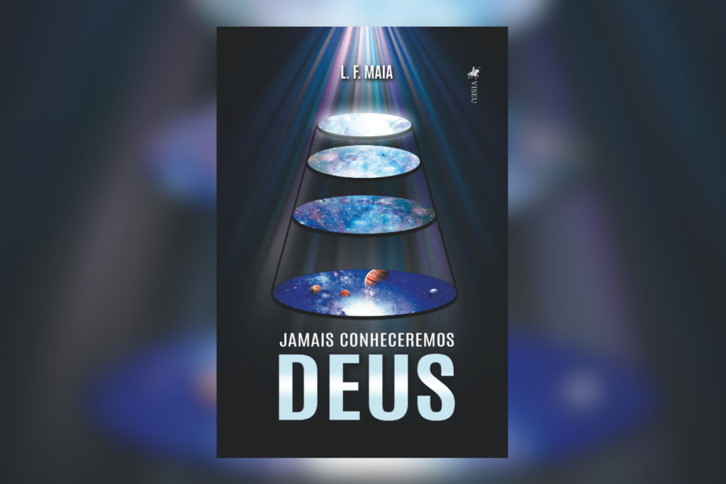 capa do livro "Jamais conheceremos Deus" com luz e círculos brilhantes