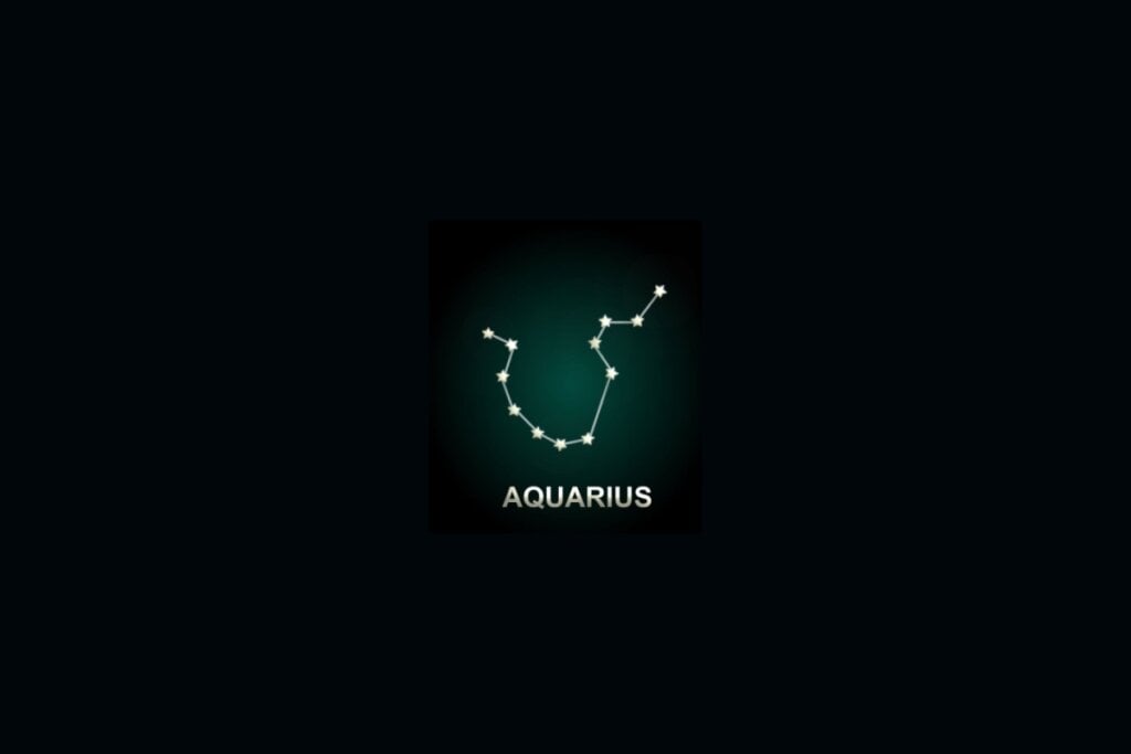Horóscopo de 17 a 23 de março de 2025 71 ilustração da constelação do signo de aquário com estrelas em fundo preto