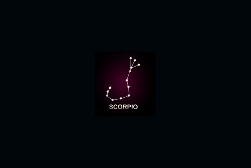 Horóscopo de 17 a 23 de março de 2025 68 ilustração da constelação do signo de escorpião com estrelas em fundo preto