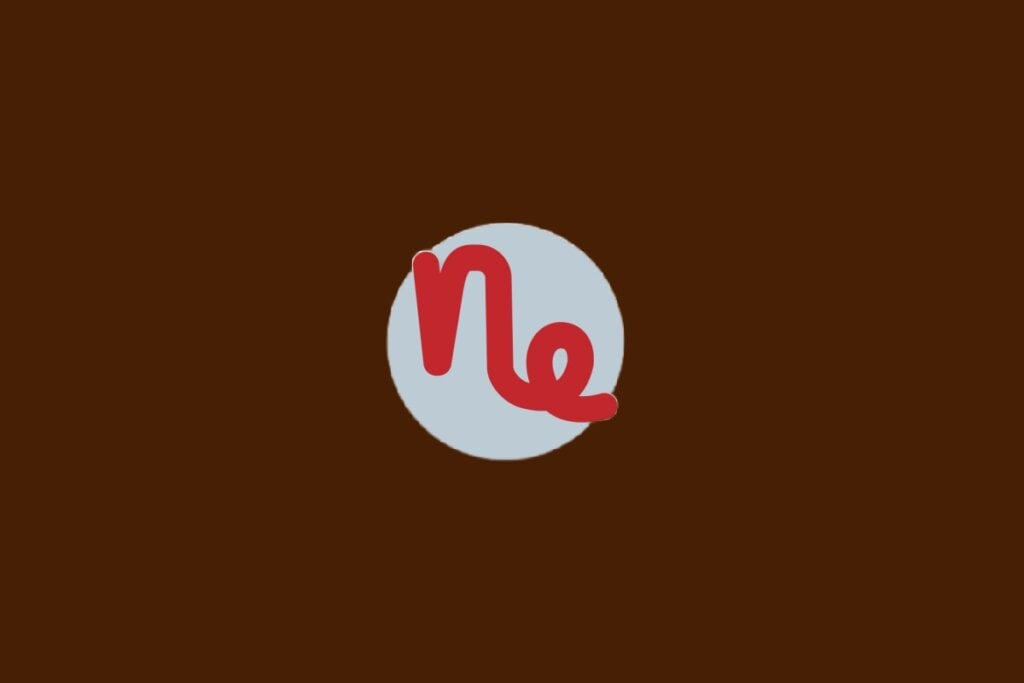 Horóscopo do dia: previsão para os 12 signos em 23/04/2025 64 Ilustração do signo de Capricórnio com símbolo vermelho em forma de "n" curvado seguido de um laço, sobre fundo cinza e marrom-escuro