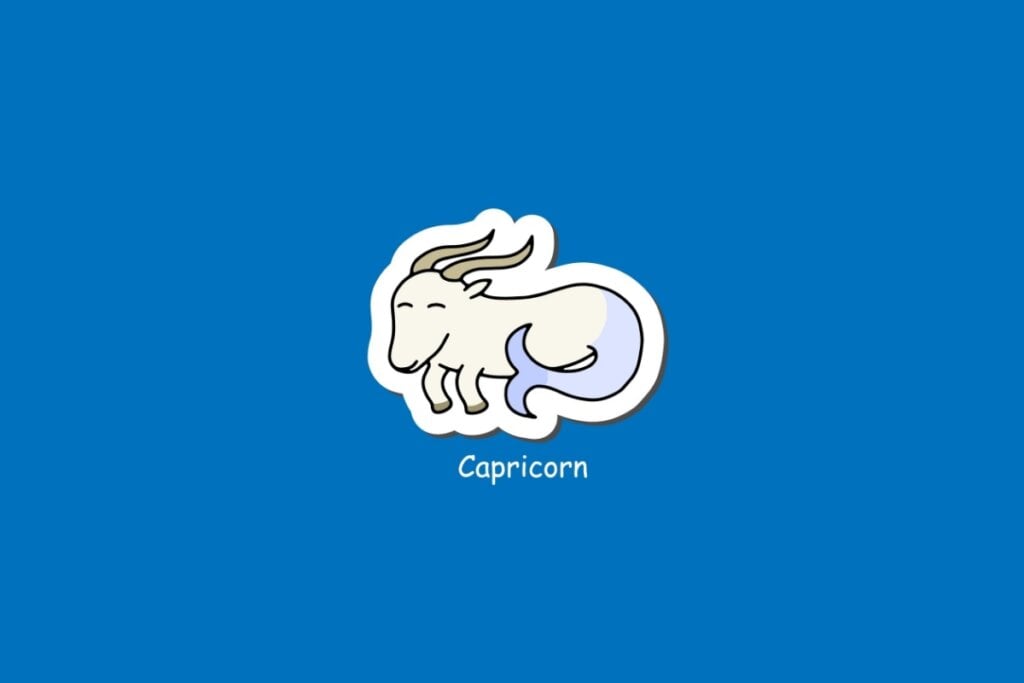 Horóscopo do dia: previsão para os 12 signos em 17/05/2025 64 Ilustração do signo de Capricórnio, em fundo azul, com criatura de corpo de cabra e cauda de peixe