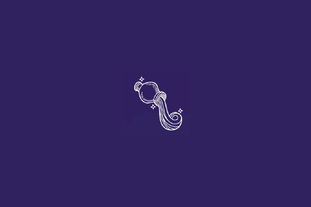 Horóscopo do dia: previsão para os 12 signos em 03/05/2025 65 Ilustração do signo de Aquário em um fundo roxo