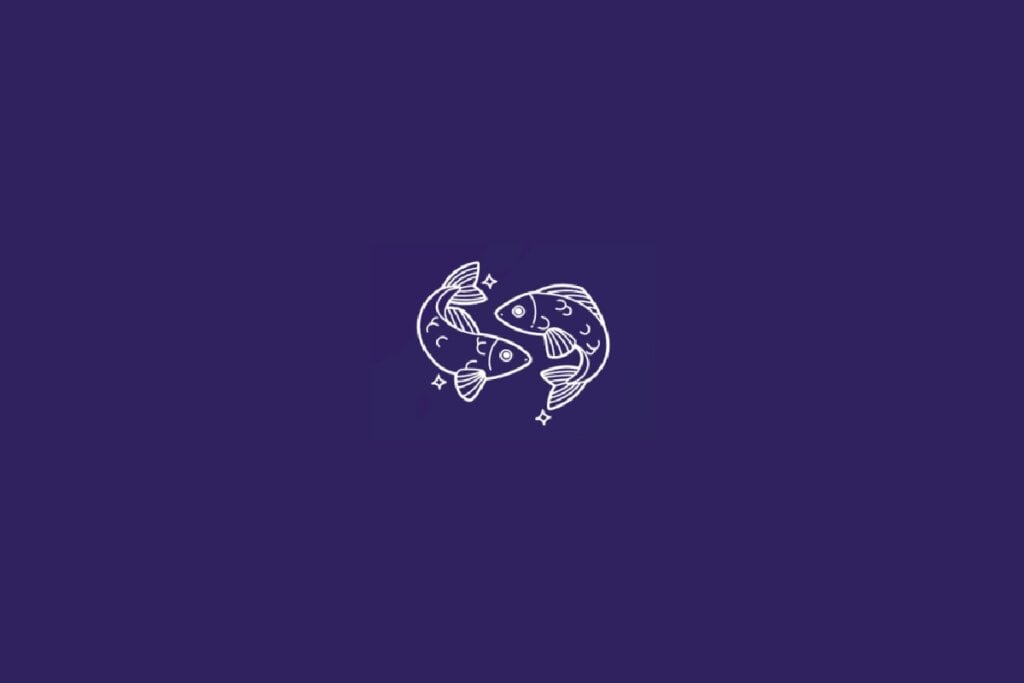 Horóscopo do dia: previsão para os 12 signos em 03/05/2025 66 Ilustração do signo de Peixes em um fundo roxo