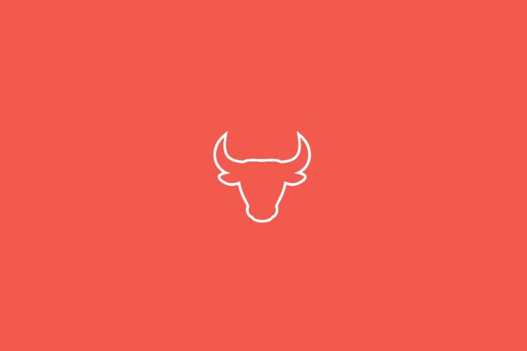Horóscopo do dia: previsão para os 12 signos em 25/05/2025 56 Ilustração do signo de Touro em fundo vermelho, com a cabeça de um touro de chifres curvados