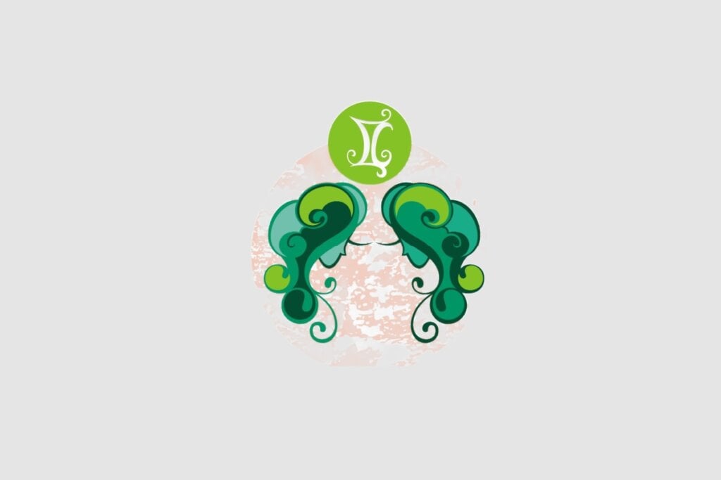 Horóscopo do dia: previsão para os 12 signos em 21/05/2025 57 Ilustração do signo de Gêmeos, com duas figuras femininas de cabelos verdes encaracolados, voltadas uma para a outra
