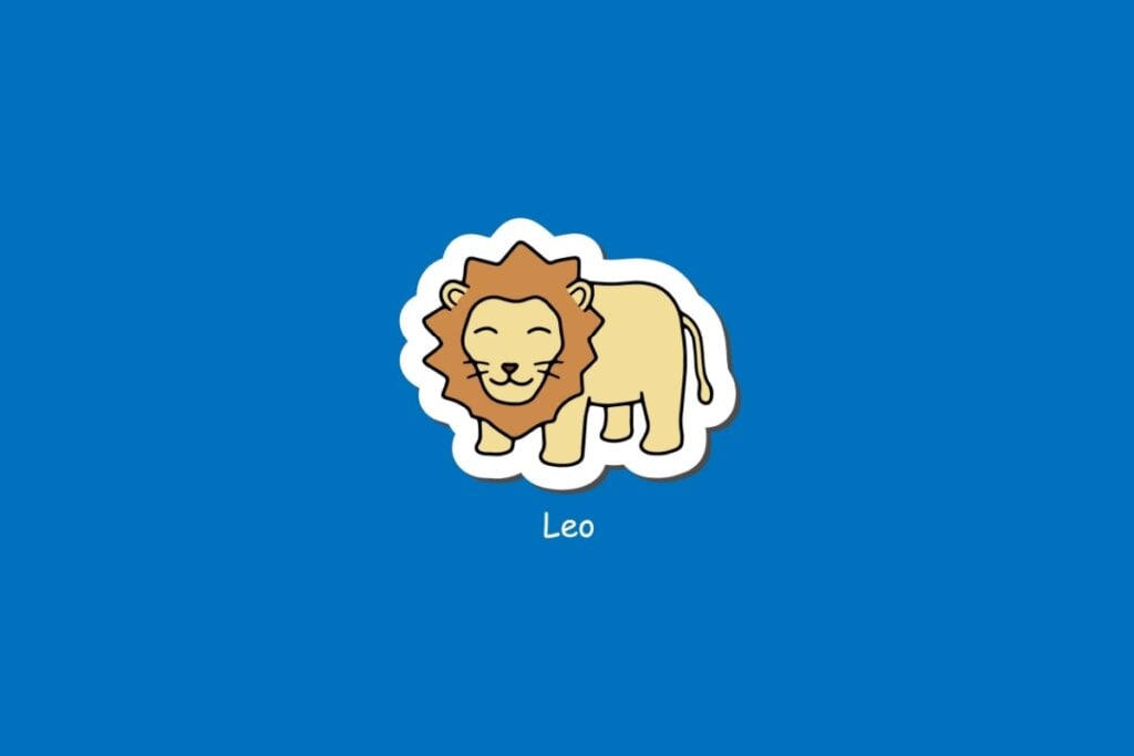 Horóscopo do dia: previsão para os 12 signos em 17/05/2025 59 Ilustração do signo de Leão, em fundo azul, com leão amarelo de juba volumosa e expressão amigável