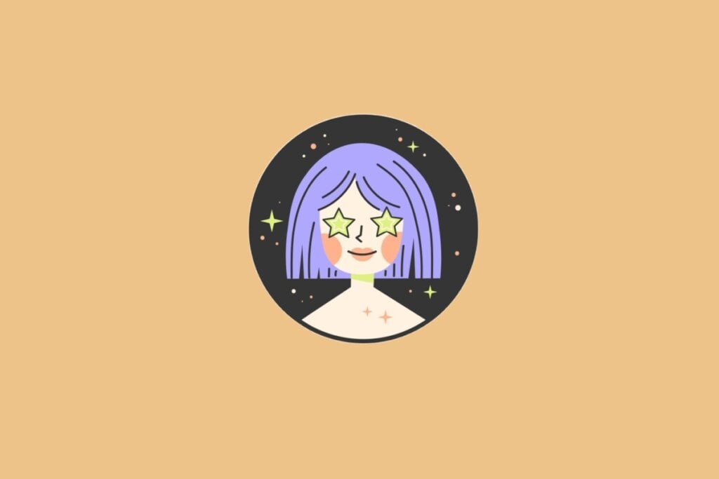 Horóscopo do dia: previsão para os 12 signos em 07/05/2025 60 Ilustração do signo de Virgem, em fundo alaranjado, com uma figura feminina de cabelo lilás e olhos em forma de estrelas