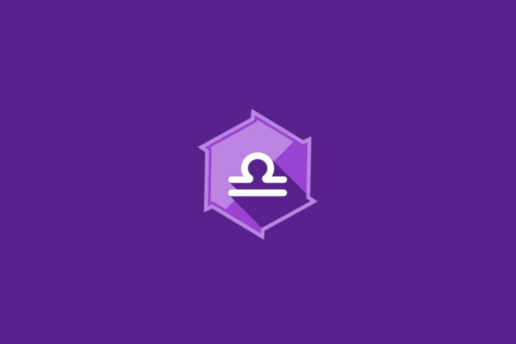 Horóscopo do dia: previsão para os 12 signos em 09/05/2025 61 Ilustração do signo de Libra, em fundo roxo, com símbolo formado por uma linha reta e um semicírculo sobre ela