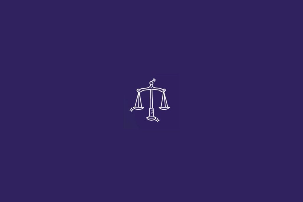 Horóscopo do dia: previsão para os 12 signos em 03/05/2025 61 Ilustração do signo de Libra em um fundo roxo