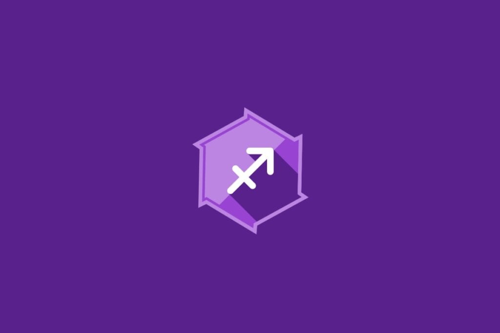 Horóscopo do dia: previsão para os 12 signos em 09/05/2025 63 Ilustração do signo de Sagitário, em fundo roxo, com símbolo de seta apontando para cima e à direita