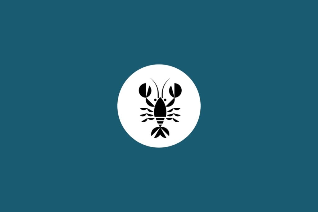 Horóscopo do dia: previsão para os 12 signos em 05/05/2025 58 Imagem de um caranguejo preto em um círculo branco em um fundo azul
