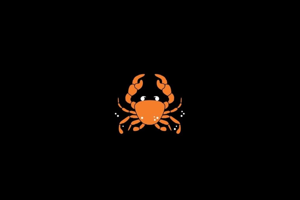 Horóscopo do dia: previsão para os 12 signos em 24/05/2025 58 Ilustração do signo de câncer na cor laranja em um fundo preto