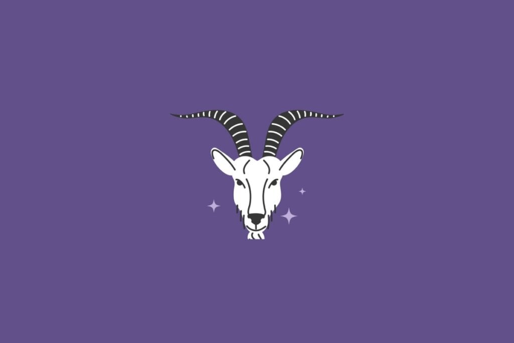 Horóscopo do dia: previsão para os 12 signos em 23/05/2025 64 Ilustração do signo de capricórnio em um fundo roxo