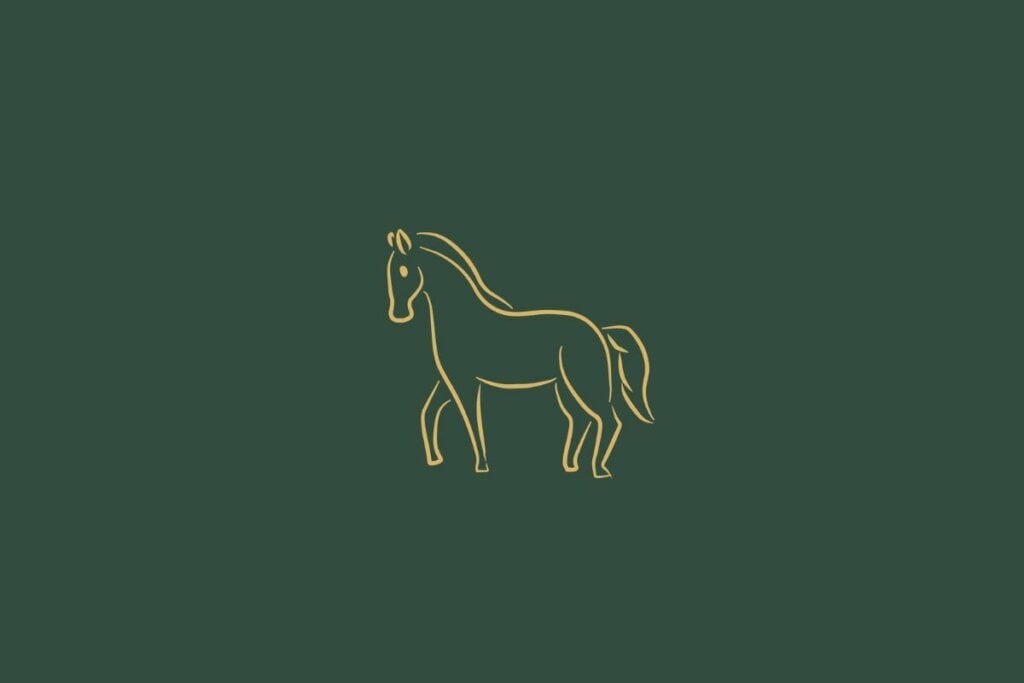 Veja as previsões do Horóscopo Chinês para junho de 2025 61 Ilustração de um cavalo em um fundo verde-escuro