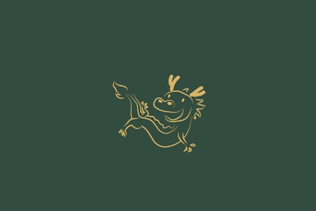 Veja as previsões do Horóscopo Chinês para junho de 2025 59 Ilustração de um dragão em um fundo verde-escuro