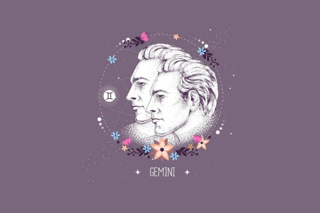 Confira o perfil completo do signo de Gêmeos 6 Ilustração de dois homens representando o signo de Gêmeos