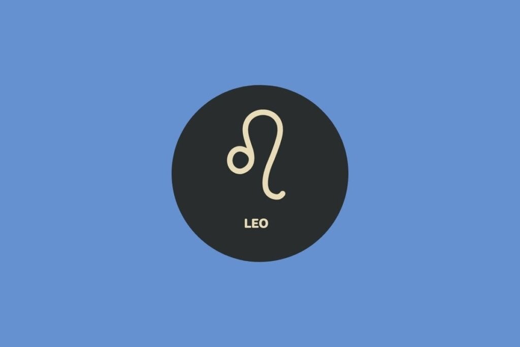 Horóscopo do dia: previsão para os 12 signos em 12/05/2025 59 Ilustração do signo de Leão em um círculo sobre um fundo azul