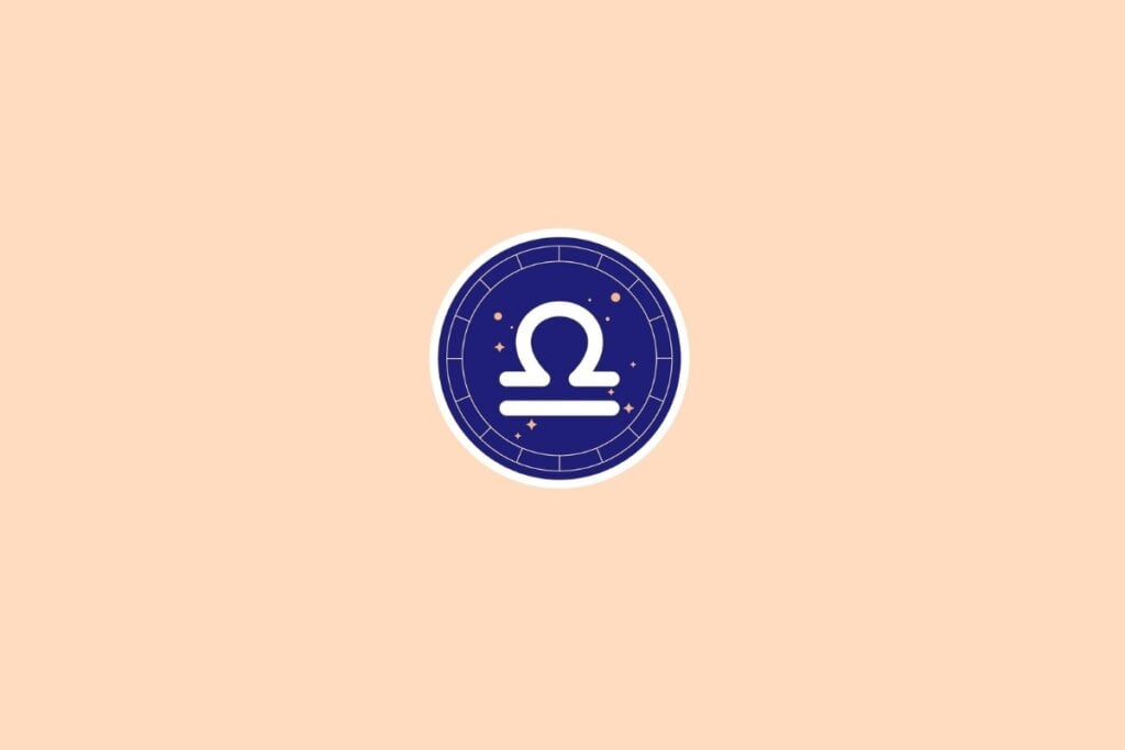Horóscopo semanal: previsão dos signos de 02 a 08 de junho de 2025 61 Ilustração do signo de libra em um círculo azul em cima de um fundo bege