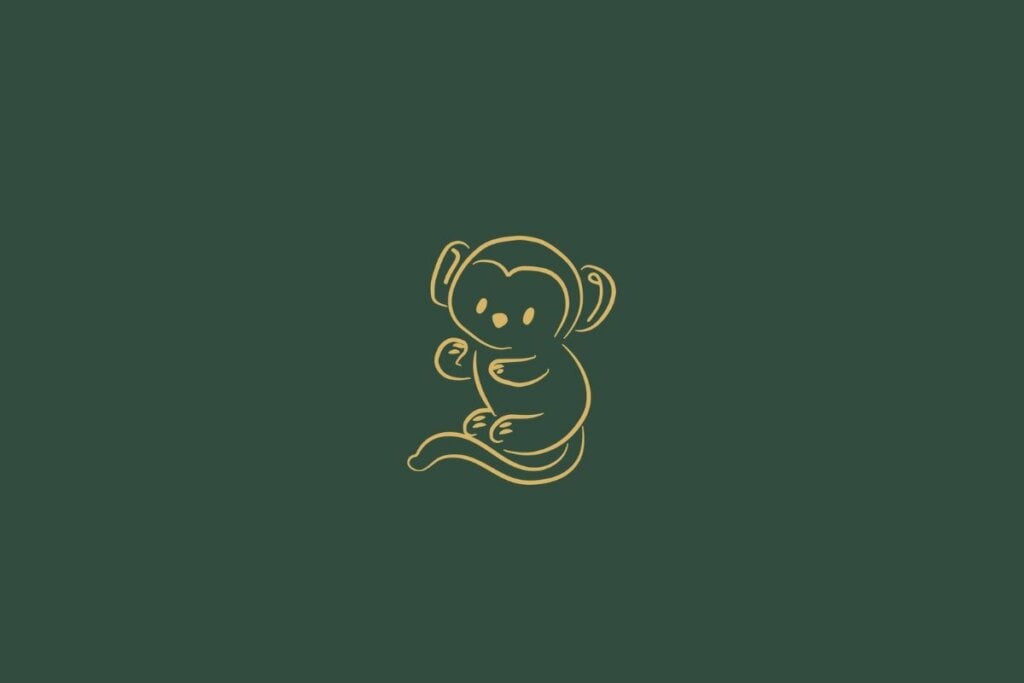 Veja as previsões do Horóscopo Chinês para junho de 2025 63 Ilustração de um macaco em um fundo verde-escuro