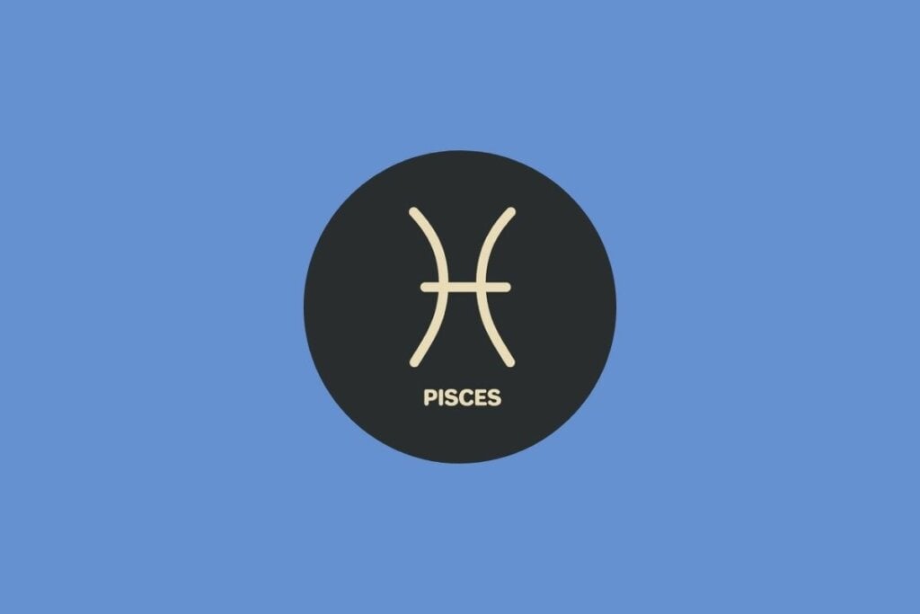 Horóscopo do dia: previsão para os 12 signos em 12/05/2025 66 Ilustração do signo de peixes em um círculo sobre um fundo azul