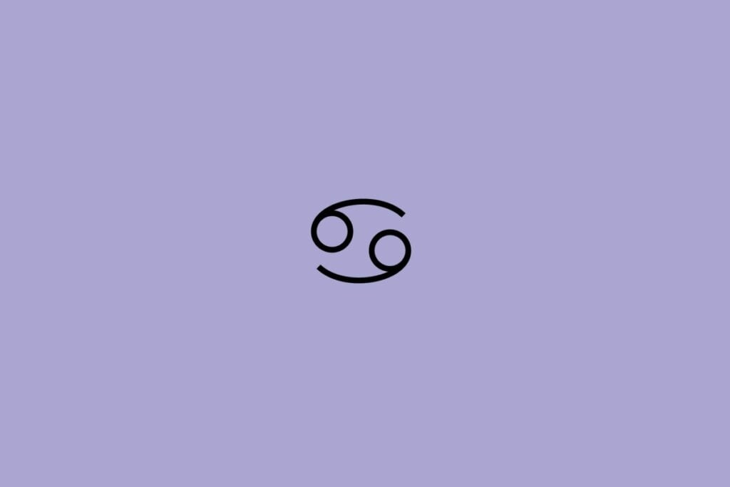Horóscopo do dia: previsão para os 12 signos em 15/05/2025 58 Ilustração do signo de câncer em um fundo roxo