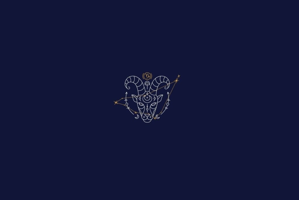 Horóscopo do dia: previsão para os 12 signos em 10/05/2025 64 Ilustração do signo de capricórnio em um fundo azul-escuro
