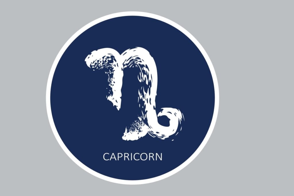 Horóscopo semanal: previsão dos signos de 26 de maio a 01 de junho de 2025 64 Ilustração do signo de Capricórnio em um fundo azul