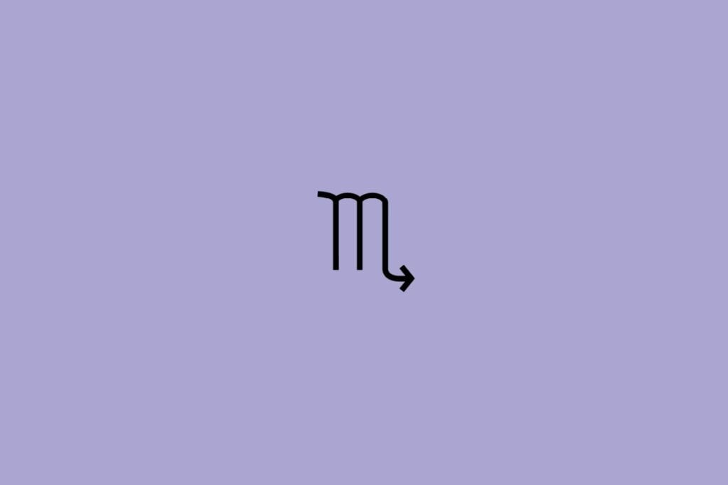 Horóscopo do dia: previsão para os 12 signos em 15/05/2025 62 Ilustração do signo de escorpião em um fundo roxo