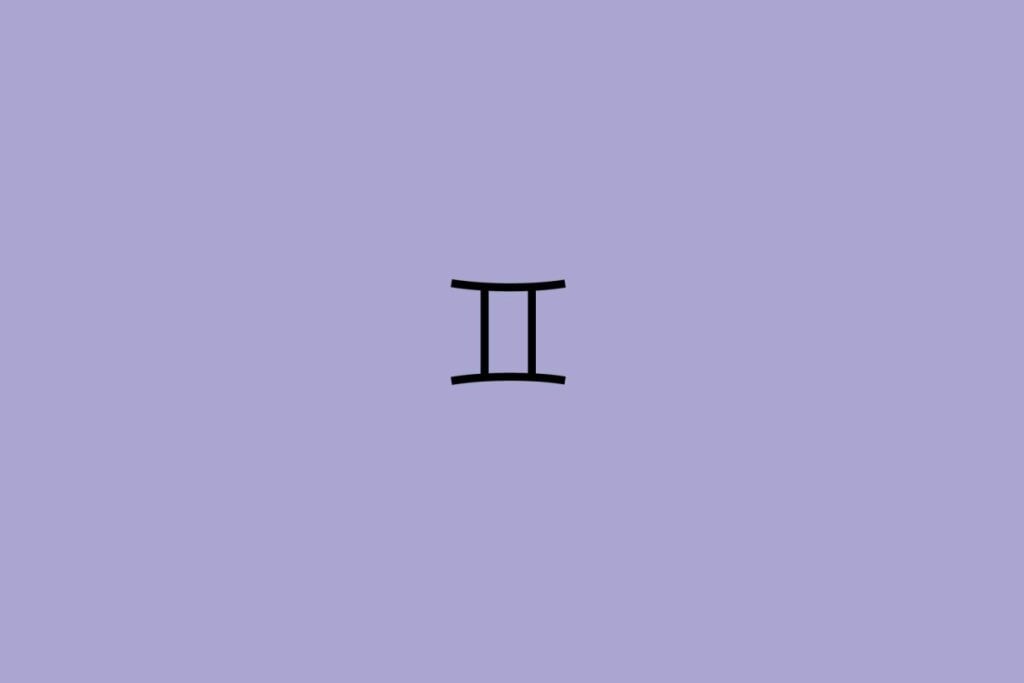 Horóscopo do dia: previsão para os 12 signos em 15/05/2025 57 Ilustração do signo de gêmeos em um fundo roxo