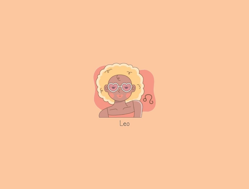 Confira as características da mãe de cada signo 65 Ilustração de uma mulher ao lado do símbolo do signo de leão