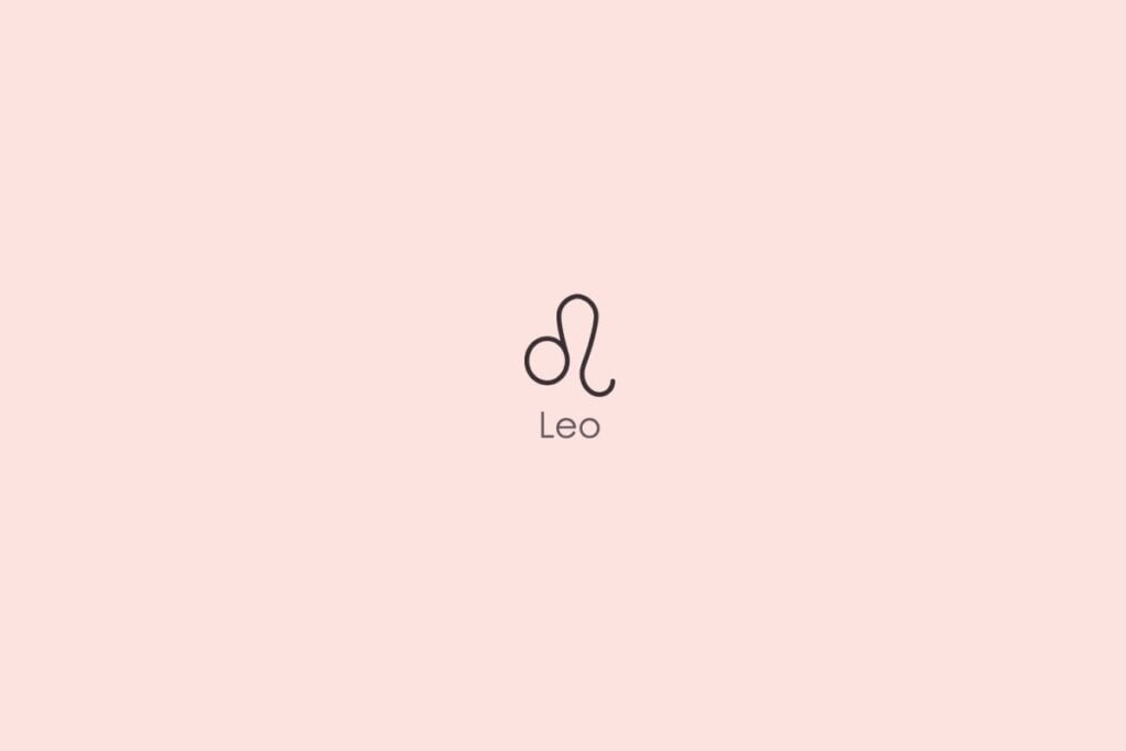 Horóscopo do dia: previsão para os 12 signos em 06/05/2025 59 Ilustração do signo de leão em um fundo vermelho-claro