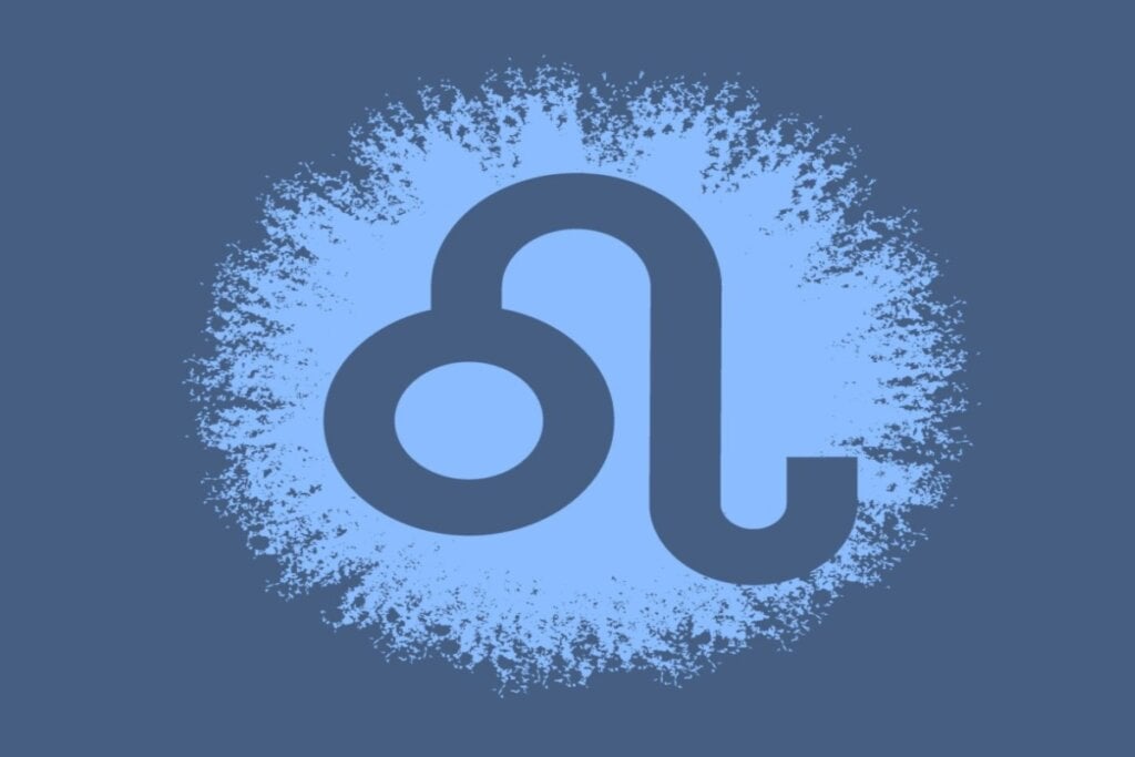 Horóscopo do dia: previsão para os 12 signos em 16/05/2025 59 Ilustração do símbolo do signo de leão em círculo azul-claro sobre fundo azul-escuro