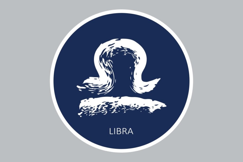 Horóscopo semanal: previsão dos signos de 26 de maio a 01 de junho de 2025 61 Ilustração do signo de Libra em um fundo azul