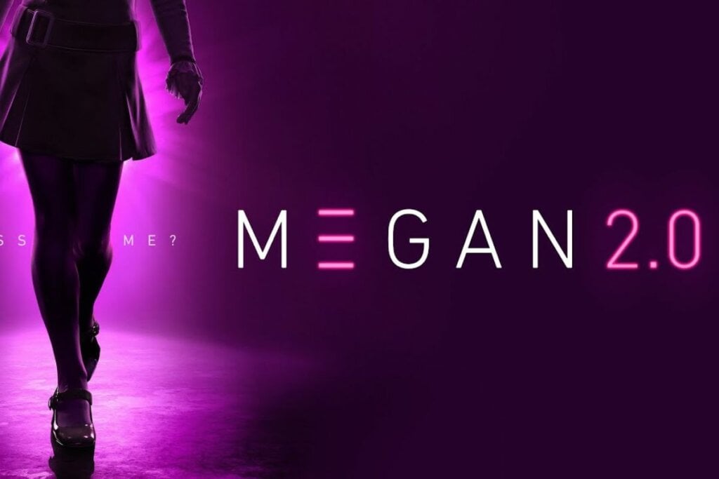 5 filmes que estreiam no cinema em junho de 2025 24 Ilustração da sombra de uma boneca na capa do filme "M3gan 2.0"