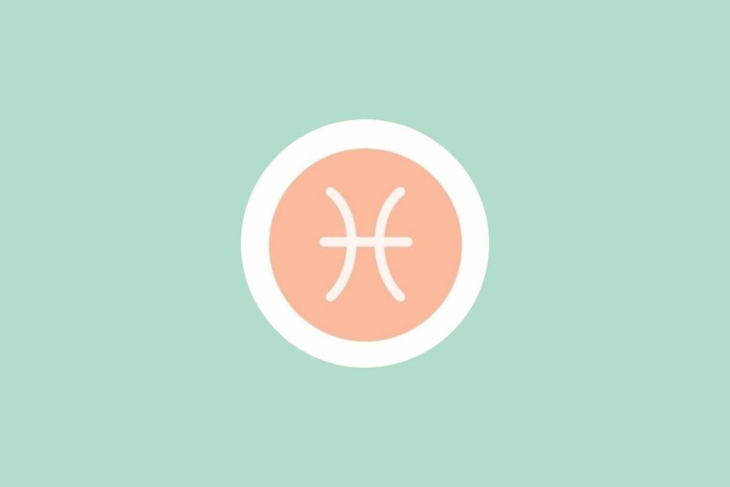 Horóscopo do dia: previsão para os 12 signos em 22/05/2025 66 Ilustração do signo de peixes em um fundo verde-claro