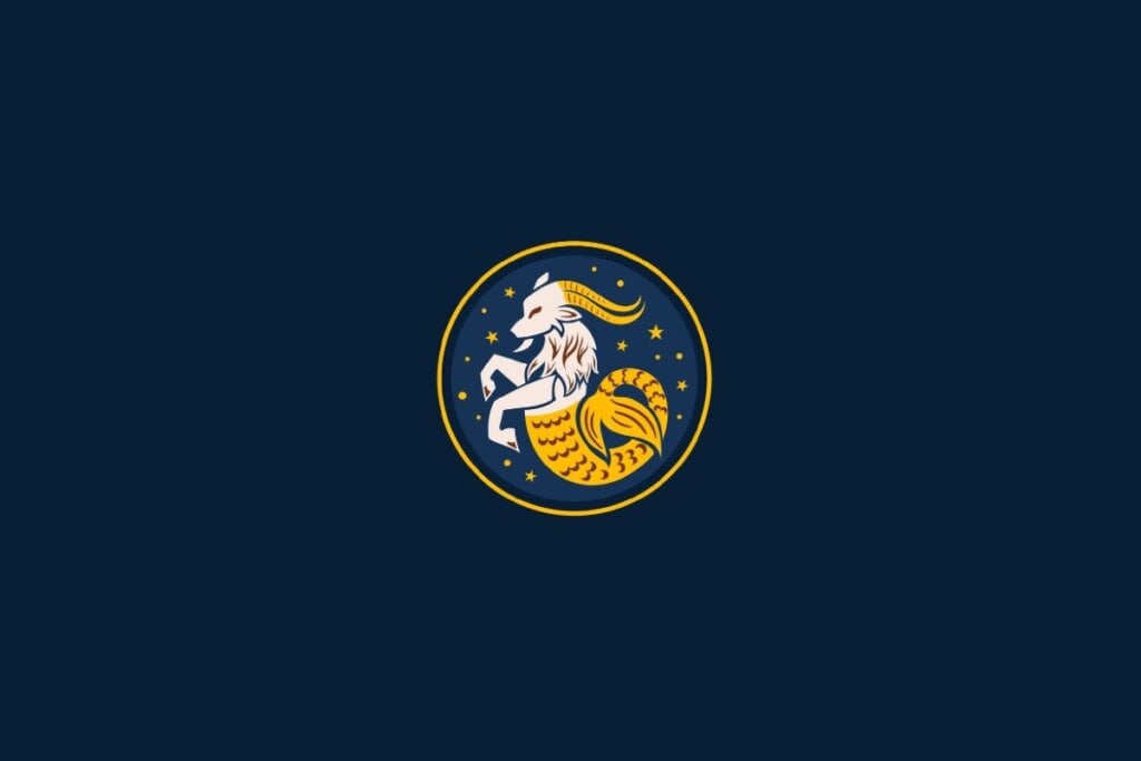 Horóscopo do dia: previsão para os 12 signos em 18/05/2025 64 Ilustração do signo de Capricórnio em um fundo azul