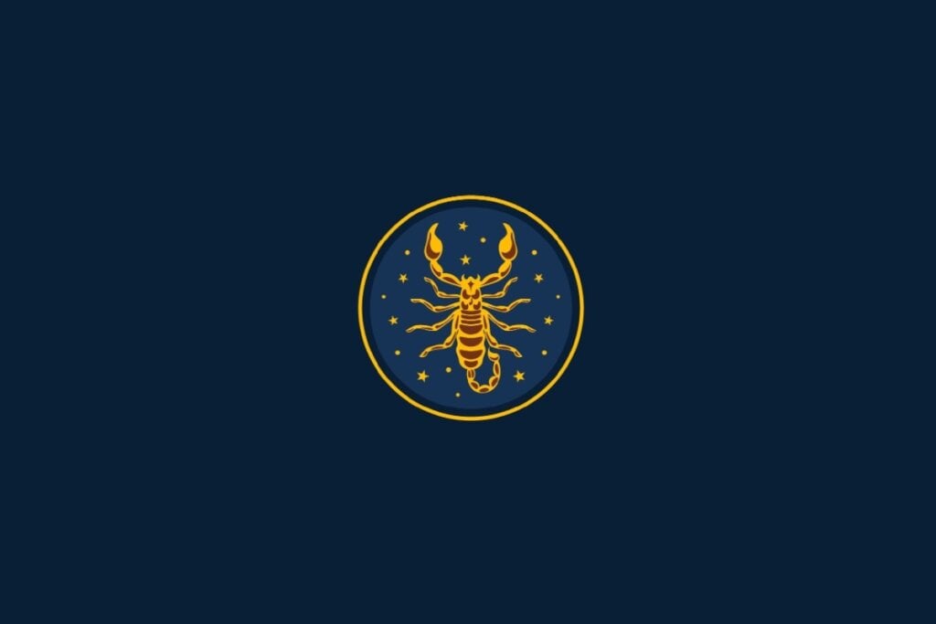 Horóscopo do dia: previsão para os 12 signos em 18/05/2025 62 Ilustração do signo de Escorpião em um fundo azul